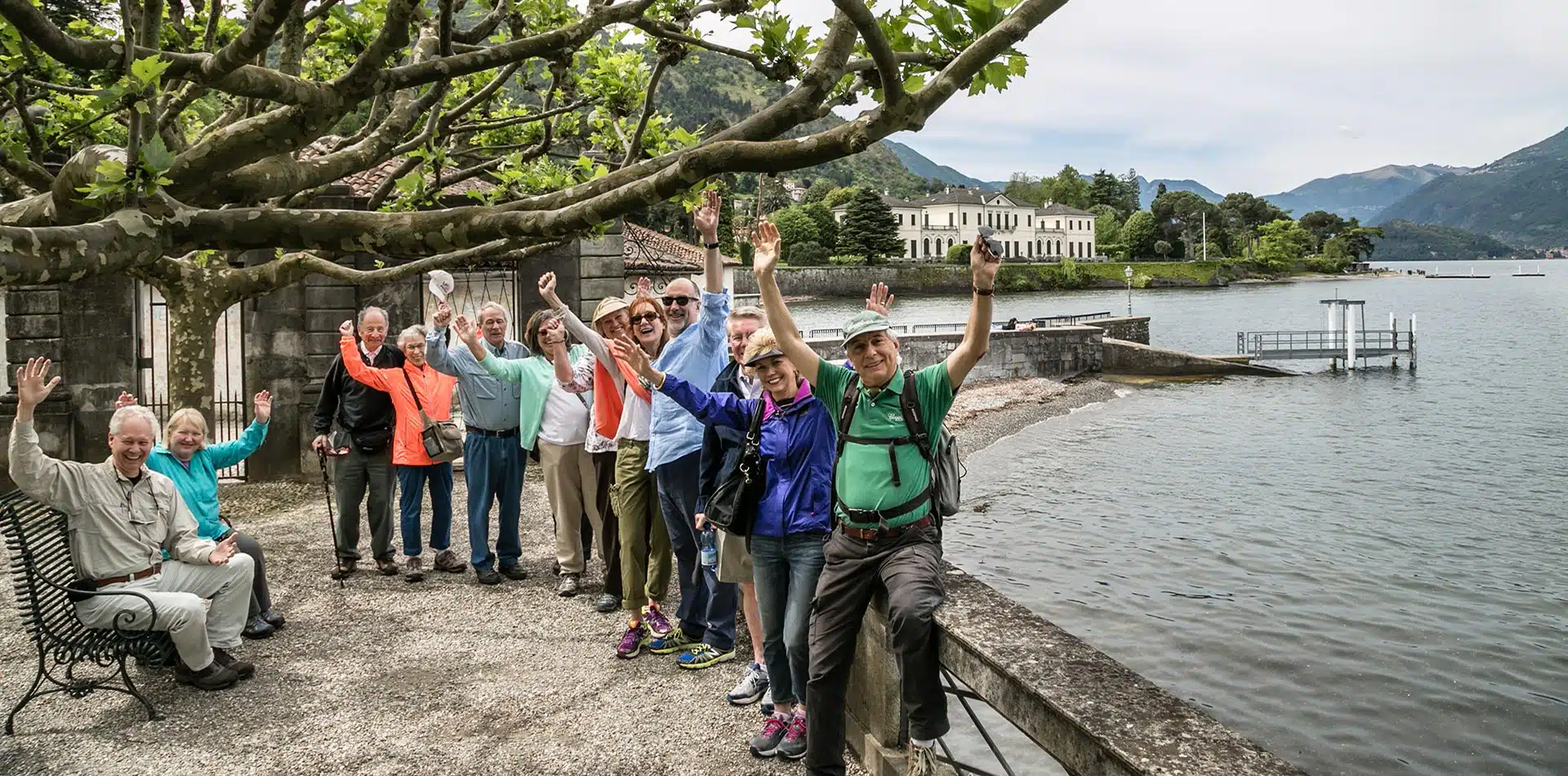 Classic Journeys guide and group on tour at the Italian Lakes