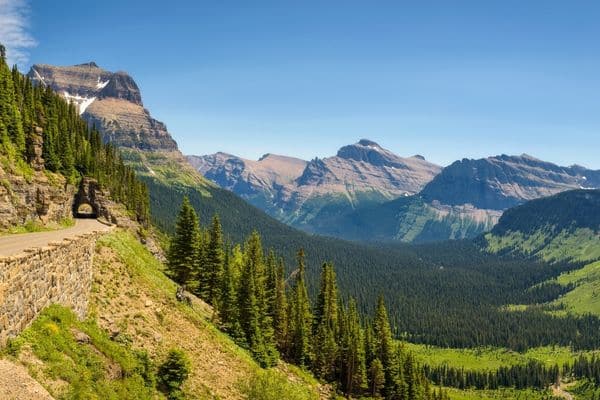 Going to the sun road in Glacier National Park