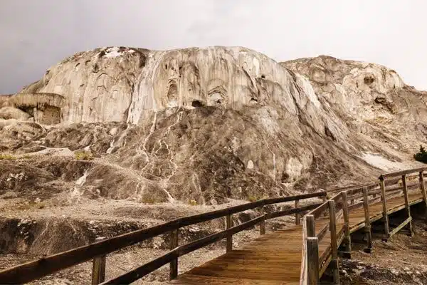 A walking Path by Yellowstone's Mammoth Hot Springs