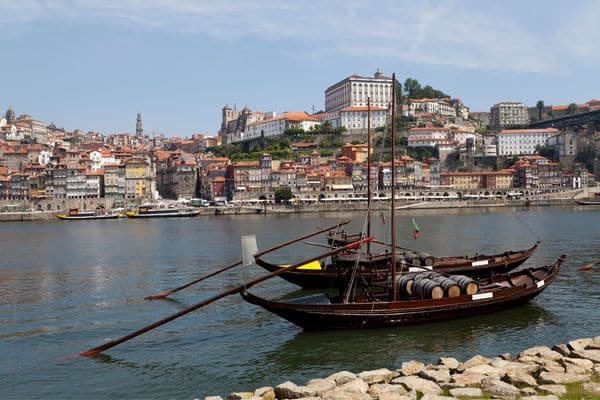 A classic rabelo boat in Portugal