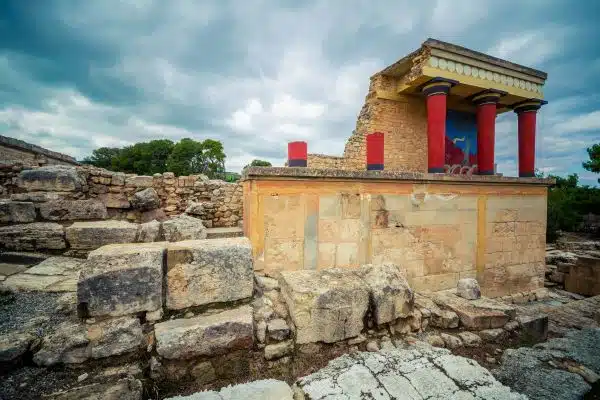 The ruins of Knossos Temple on the island of Crete, Greece,