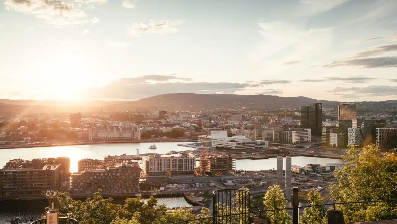 Beautiful city view of Oslo, Norway