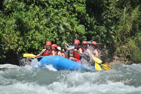 Family fun rafting together in Costa Rica