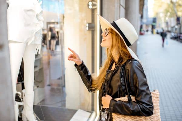 Shop in the fashionable district of La Ribera in Barcelona