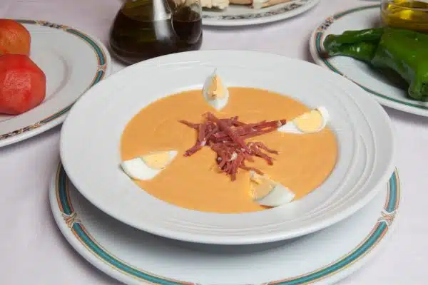 Enjoy a dish of salmorejo, which is a regional favorite in Andalucia