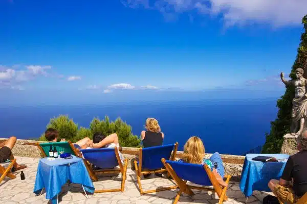Marvel at the scenic sea views from Capri