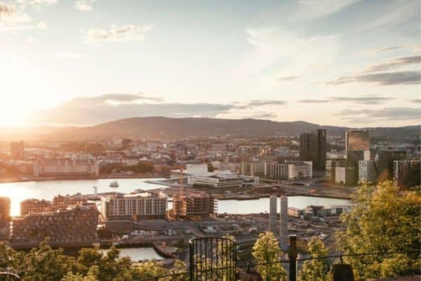 Beautiful city view of Oslo, Norway