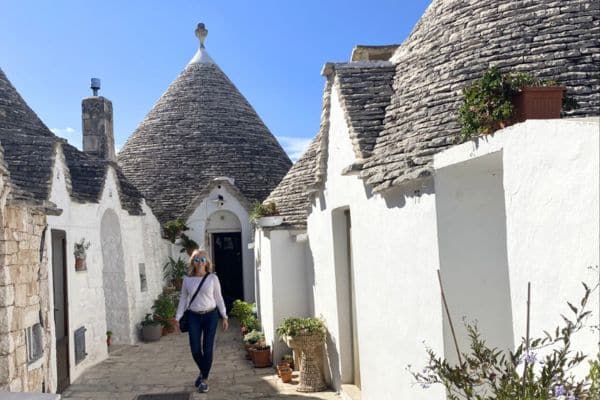 Walk through the cone-shaped Trulli in Puglia