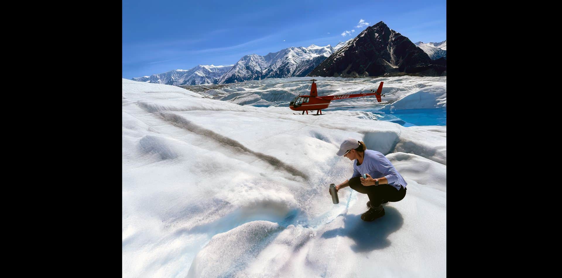 Take a helicopter flight over the jaw-dropping Matanuska Valley, then step onto a 27-mile river of ice. With your expert guide, explore slot canyons, sparkling blue caves, and towering ice spires—capped off with a hearty local lunch.