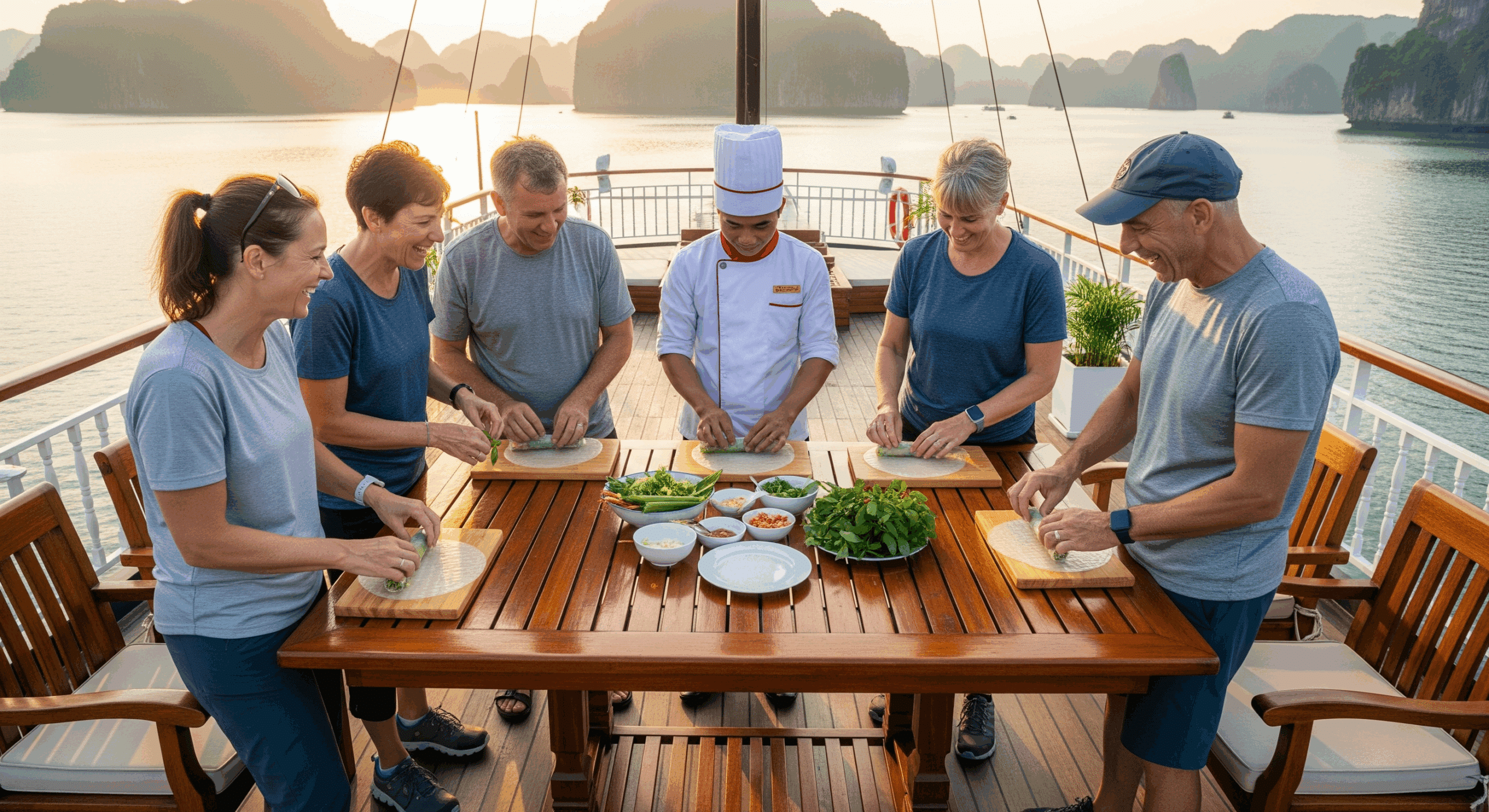 You'll dine like (and with) the locals during a hands-on instruction learning to make spring rolls with a chef.