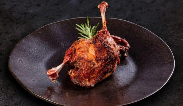 Bowl of Duck Confit (Confit de Canard) from Dordogne, France