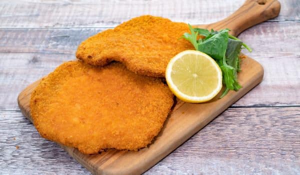 Austria's popular dish of Wiener Schnitzel 