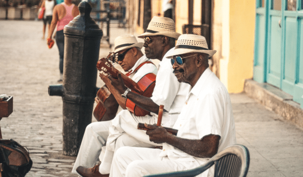 Live Cuban music during cultural walking tour