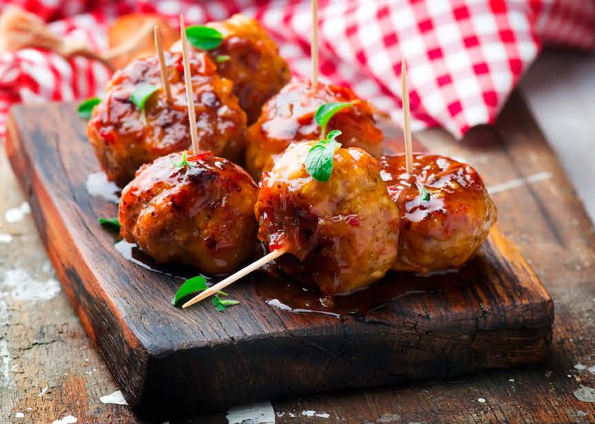 Moroccan meatballs on skewer