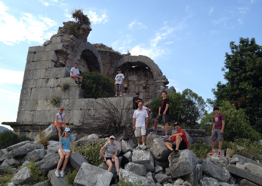 Group on a family tour in Turkey