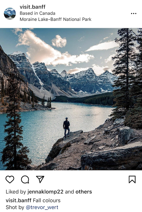 Banff National Park Visit Banff Instagram Post