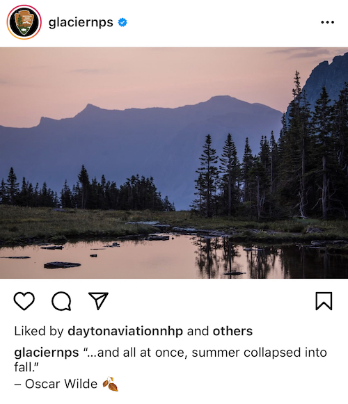 Glacier National Park Instagram