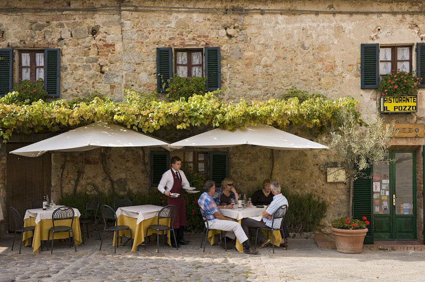 Europe Italy Rome Restaurant Outdoor Al Fresco Dining