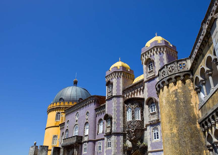 Portugal Pena Palace Close Up Blue Sky