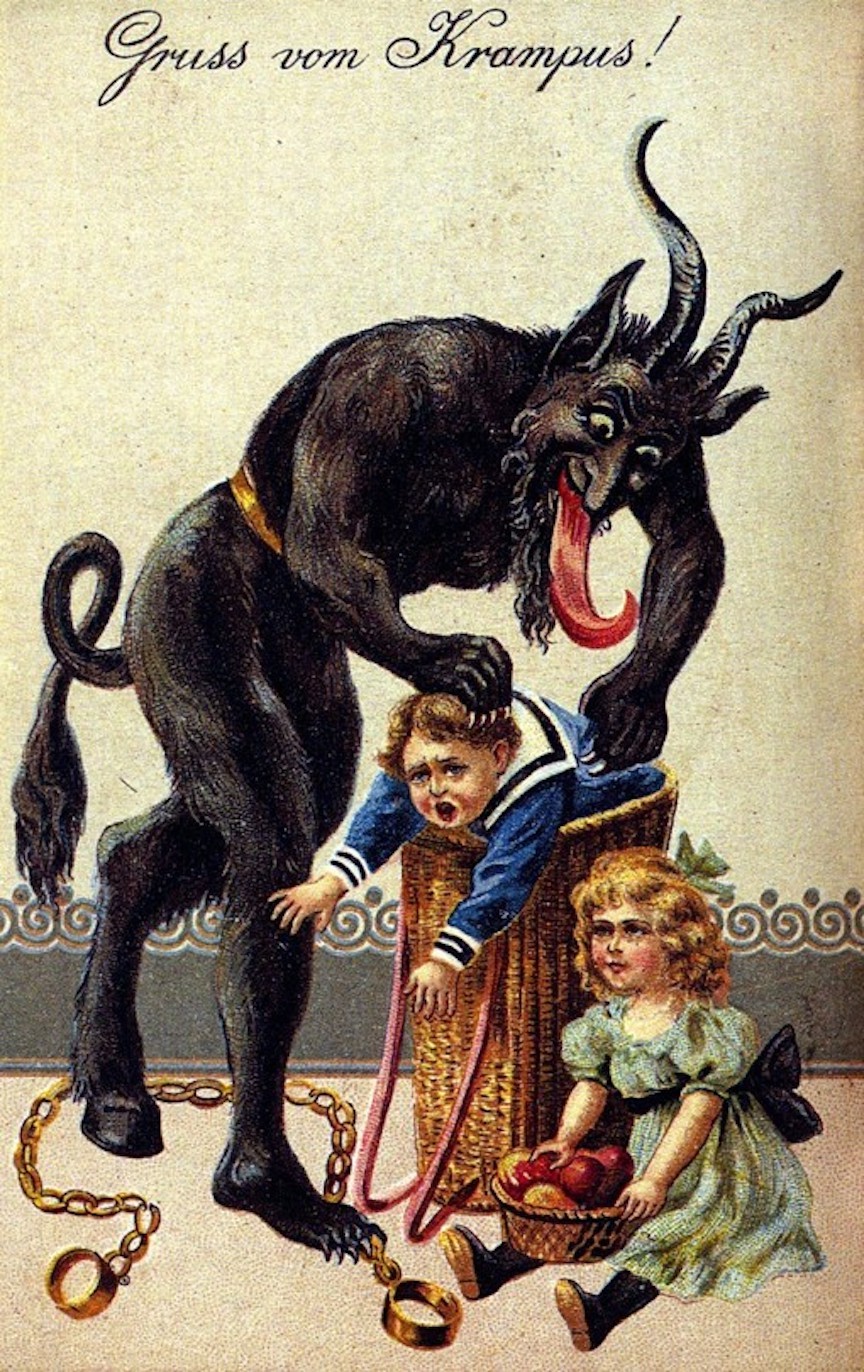 Austria Alps Traditional Krampus Holiday Card Unknown Owner WikiCommons