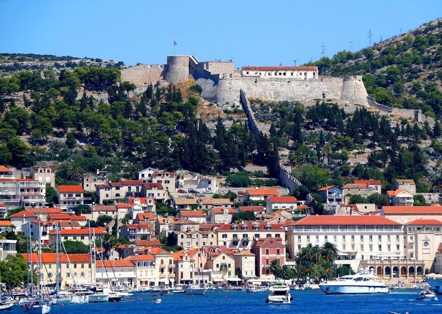 Europe Croatia Hvar historic coast