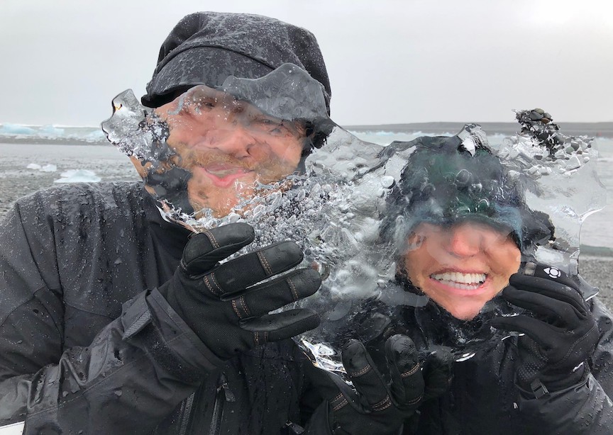 Iceland ice Susie Piegza and guide